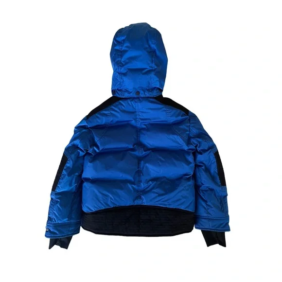 Luxury Gucci Youth Down Blue Hooded Jacket with Black Accents (Waterproof) - Picture 2 of 16